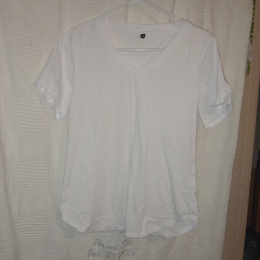 White V-Neck T-Shirt